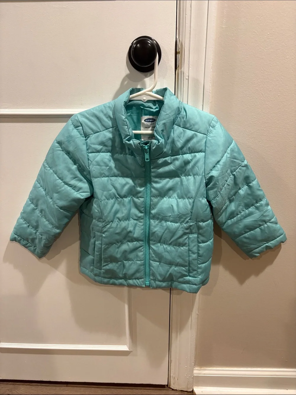 Old Navy Light Teal Kids Puffer Jacket
